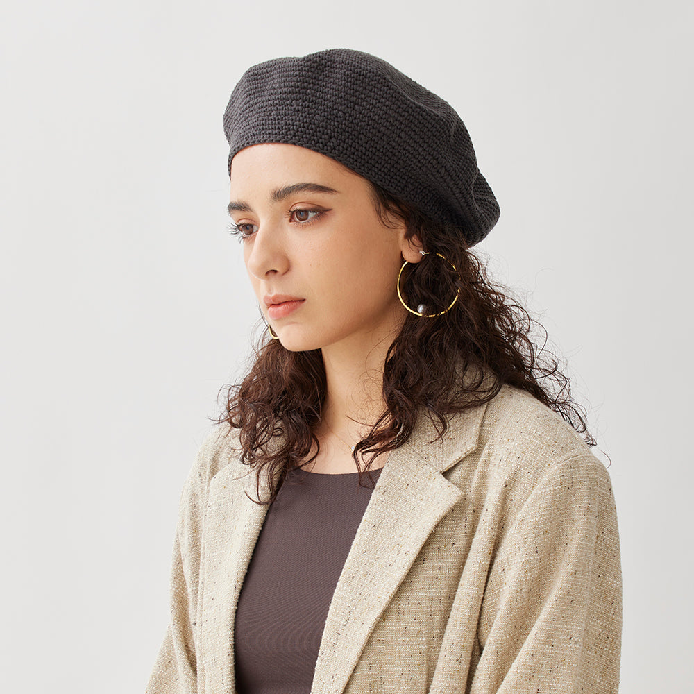 Cotton Knit Beret