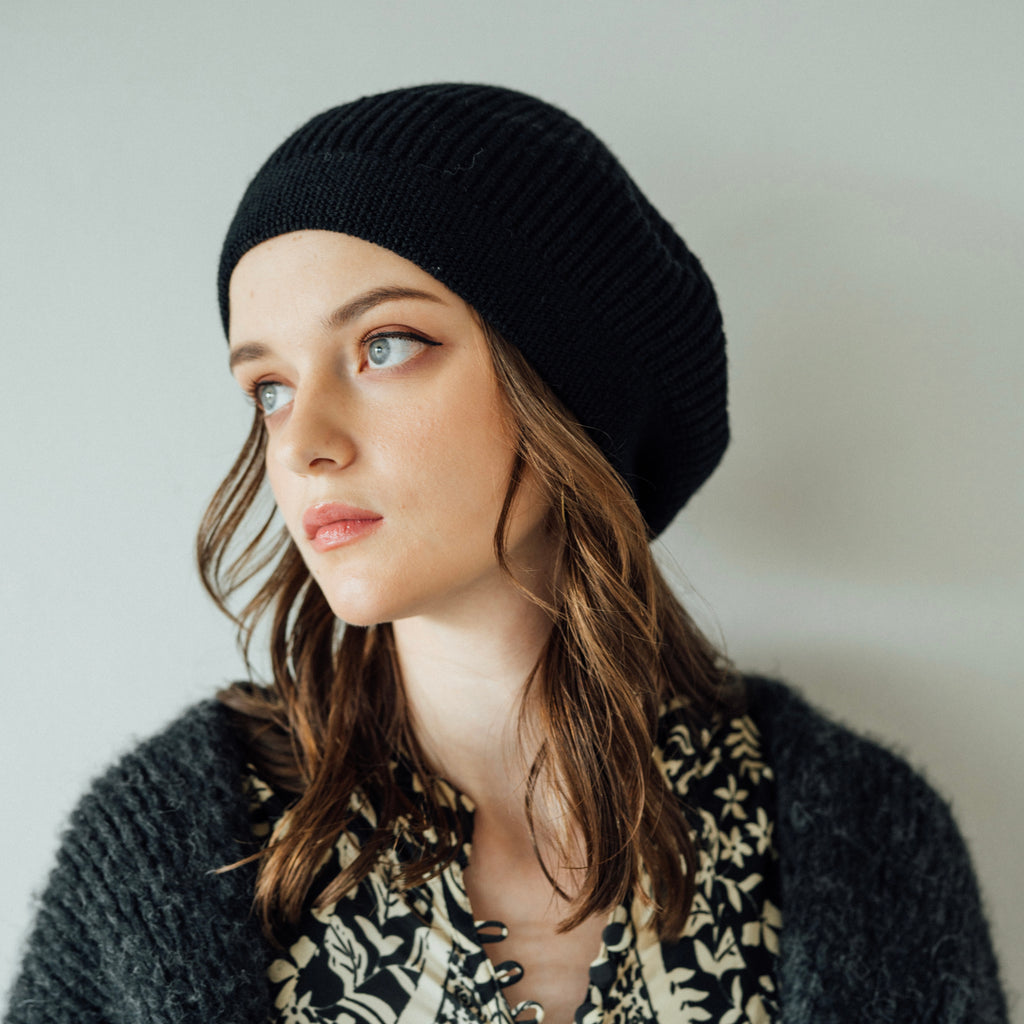 Relax Knit Rib Beret