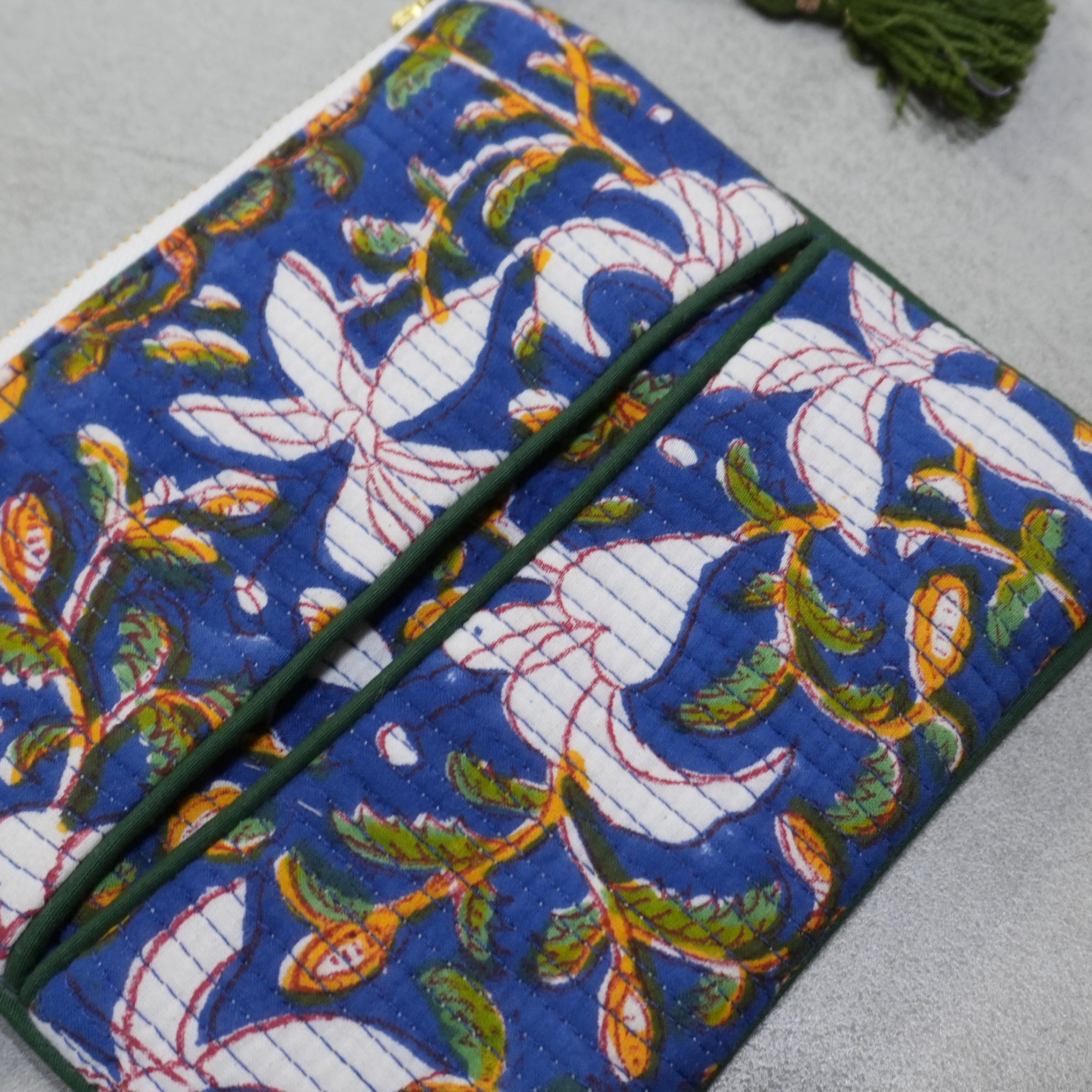 Block Print Kantha Pouch