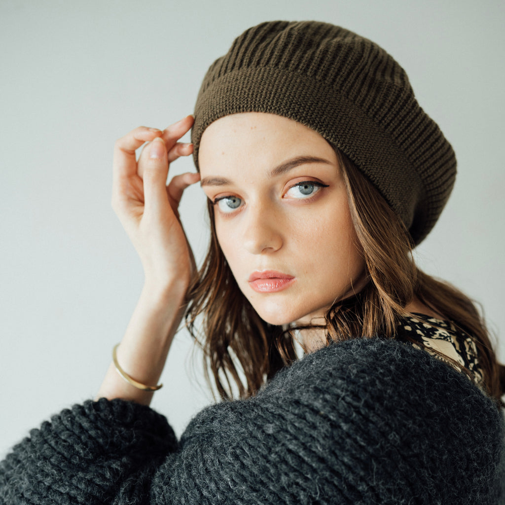 Relax Knit Rib Beret