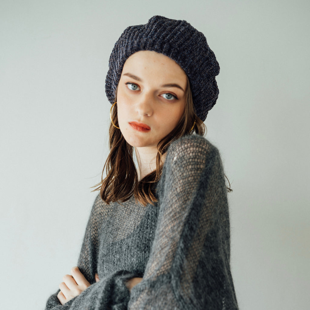 Mole Yarn Knit Beret