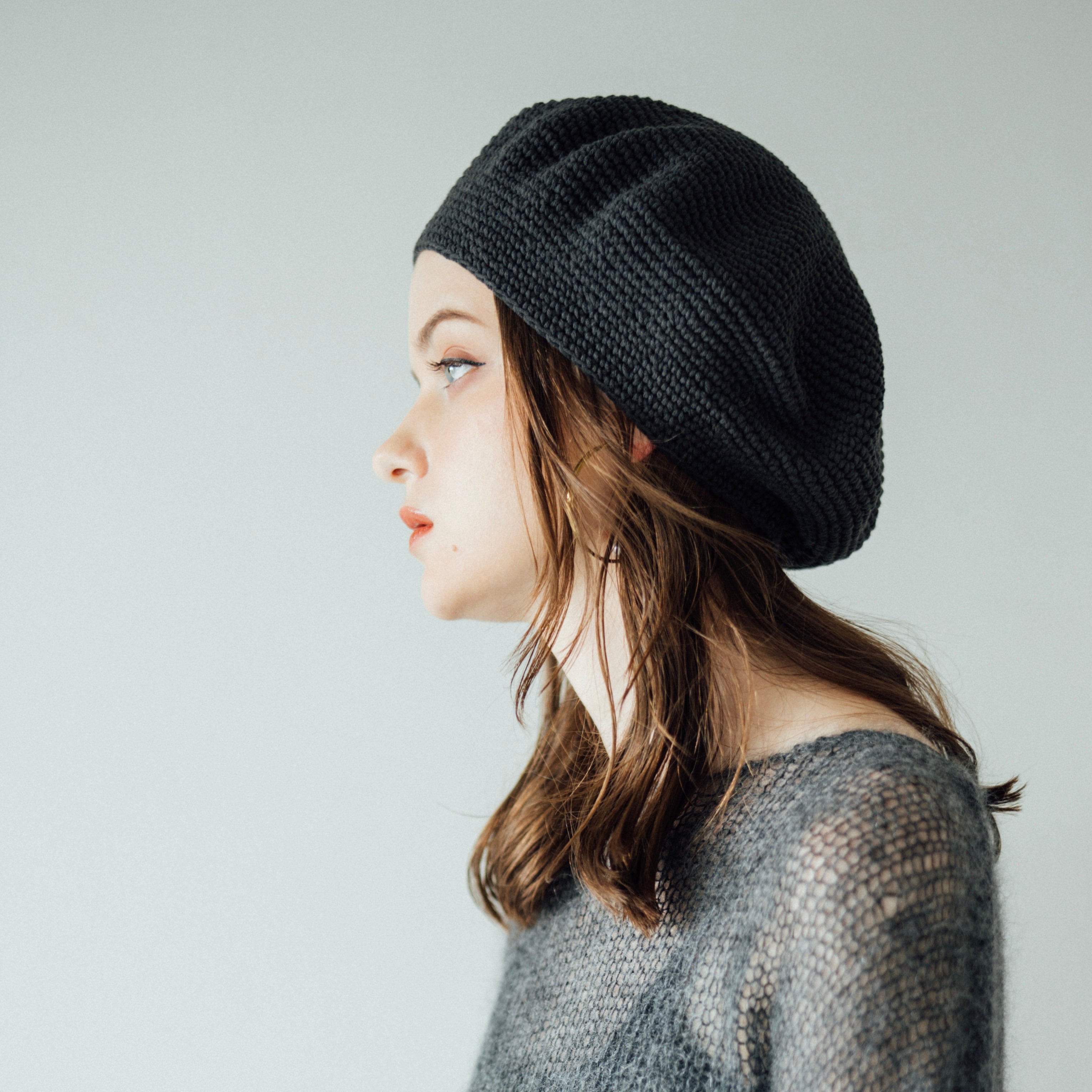 Cotton Knit Beret