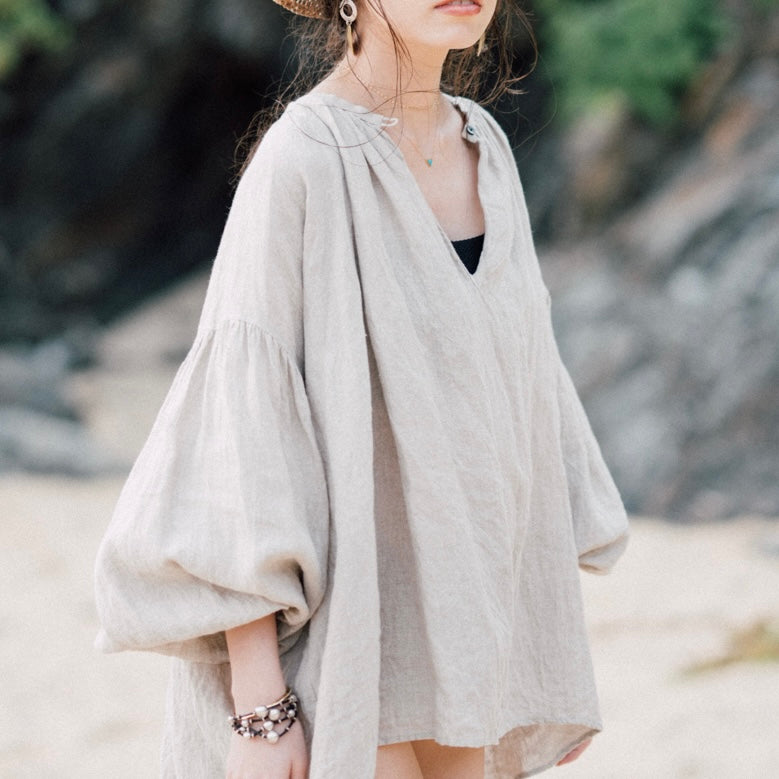 Natural Dyed Linen Tunic