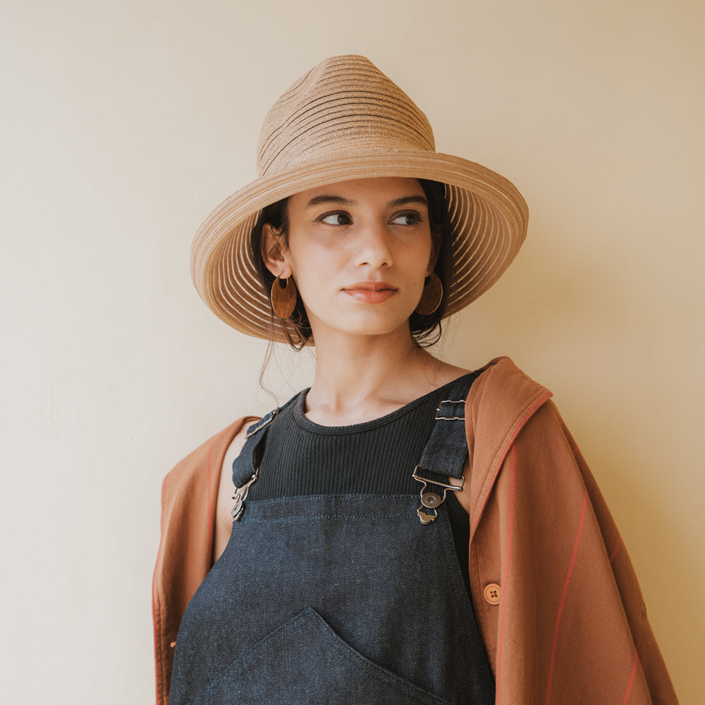 Paper Braid Sheer Down Brim Hat