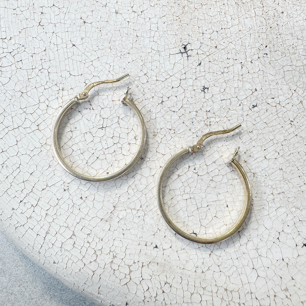 Gold Sterling Hoop Earring