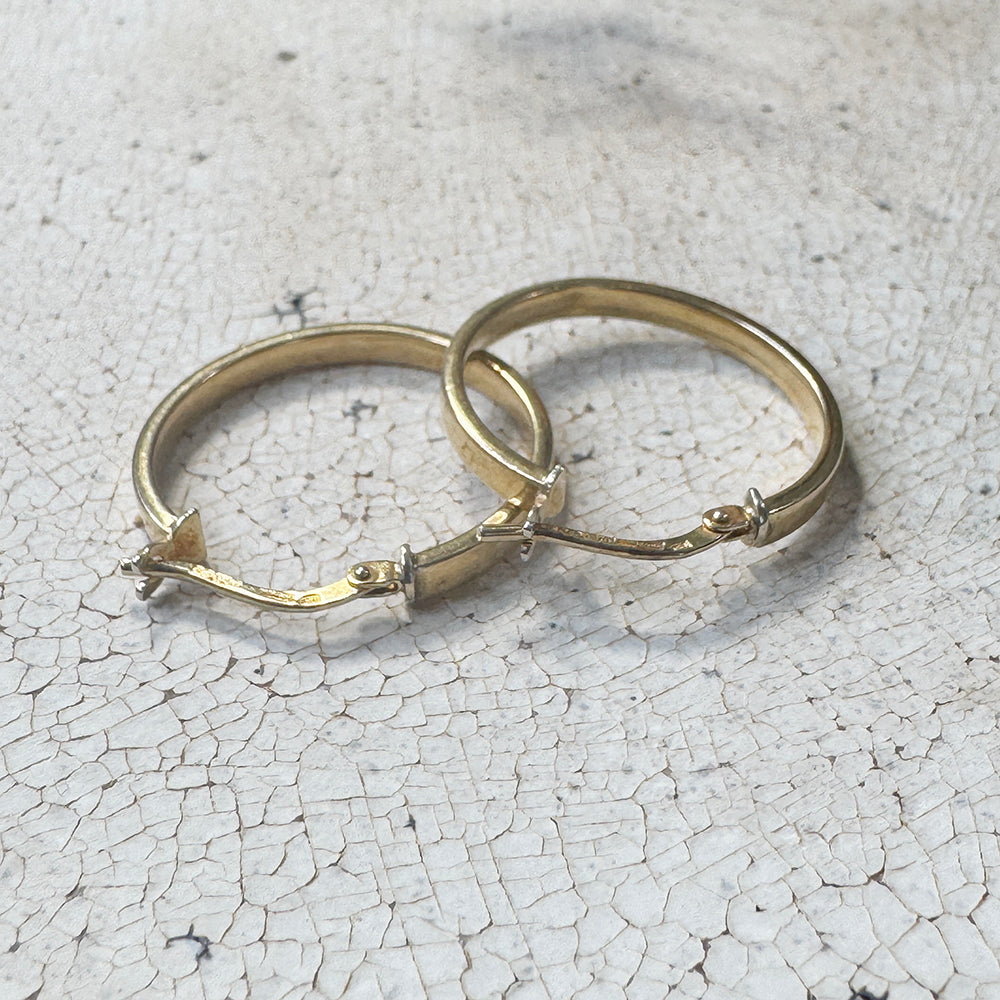 Gold Sterling Hoop Earring