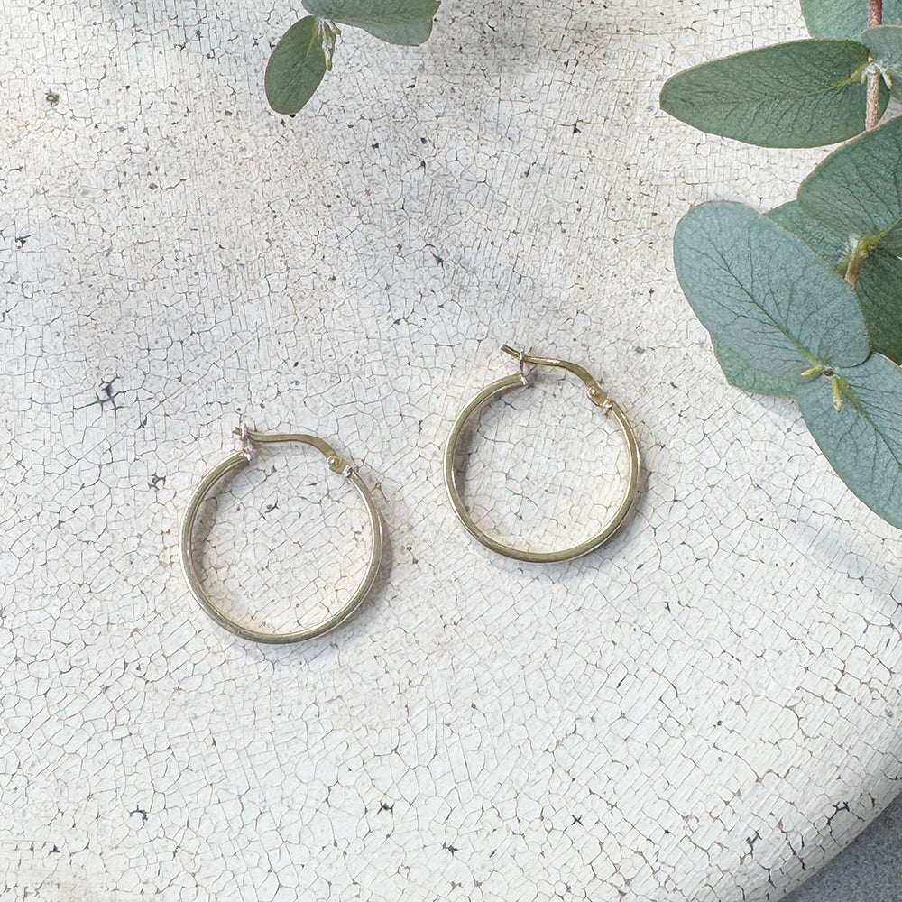 Gold Sterling Hoop Earring