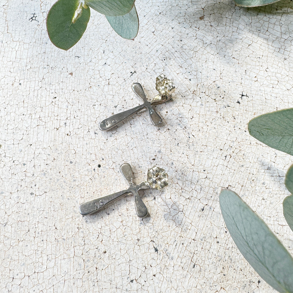 Zuni Multi Stone Cross Earring