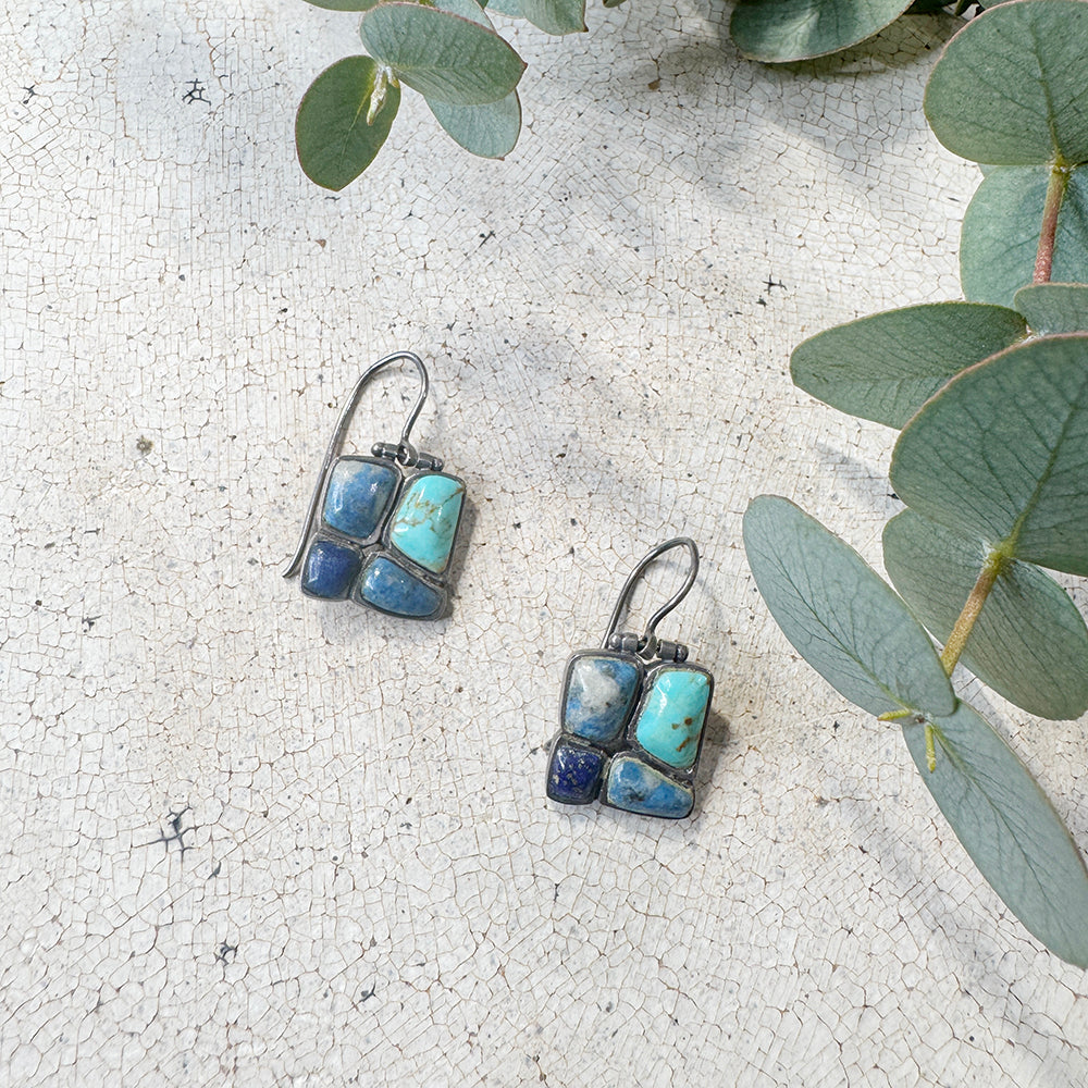 Vintage Silver &amp; Turquoise Earrings