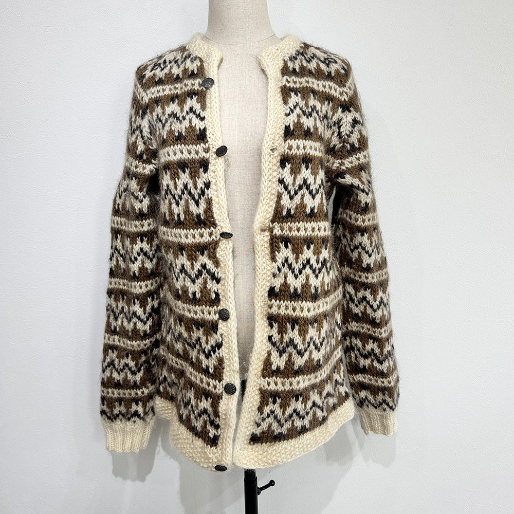 Vintage Pattern Hand Knit Cardigan