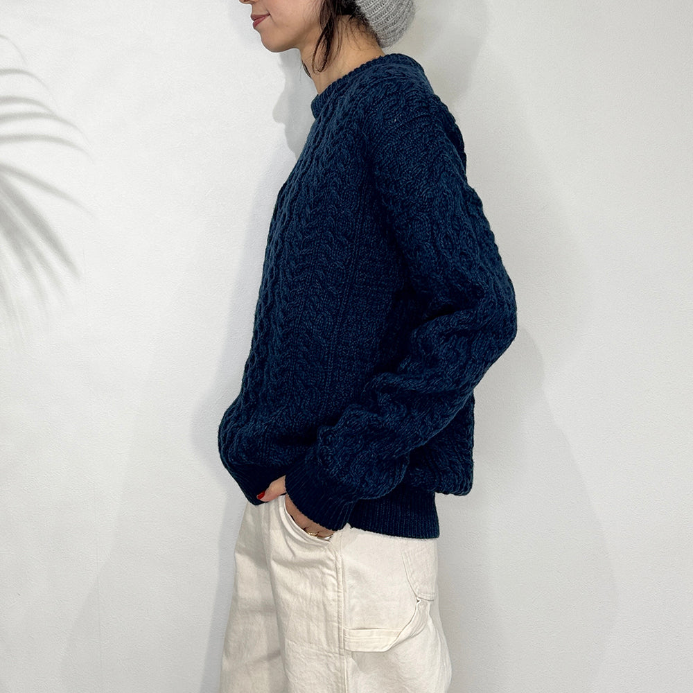 Vintage Fisherman Hand Knit _ Blue