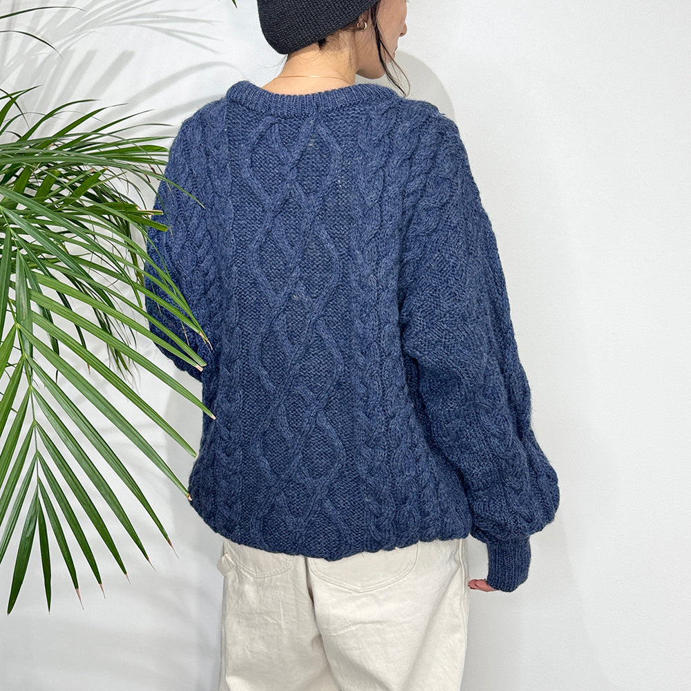 Vintage Fisherman Hand Knit _ Navy