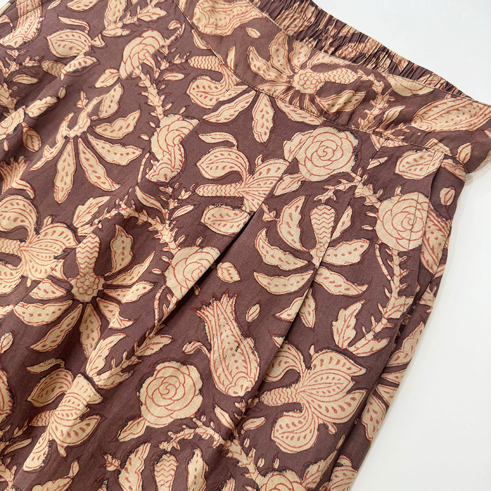 India Silk Cotton Print Pants