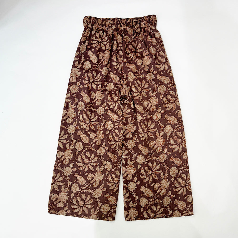 India Silk Cotton Print Pants