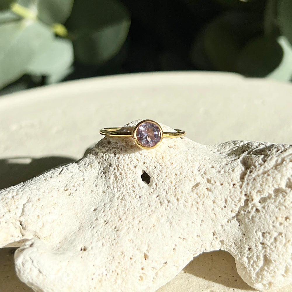 Natural Stone Ring 【Amethyst 11】