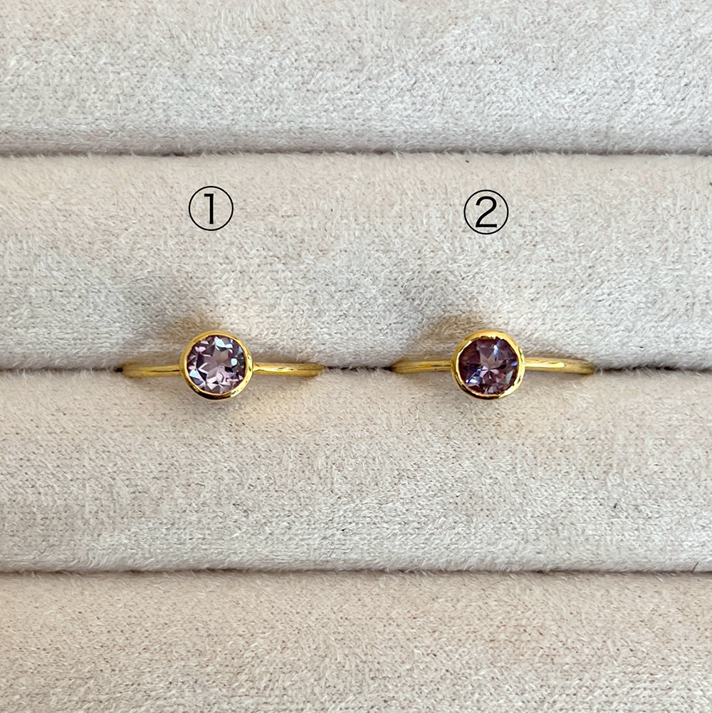 Natural Stone Ring 【Amethyst 13】