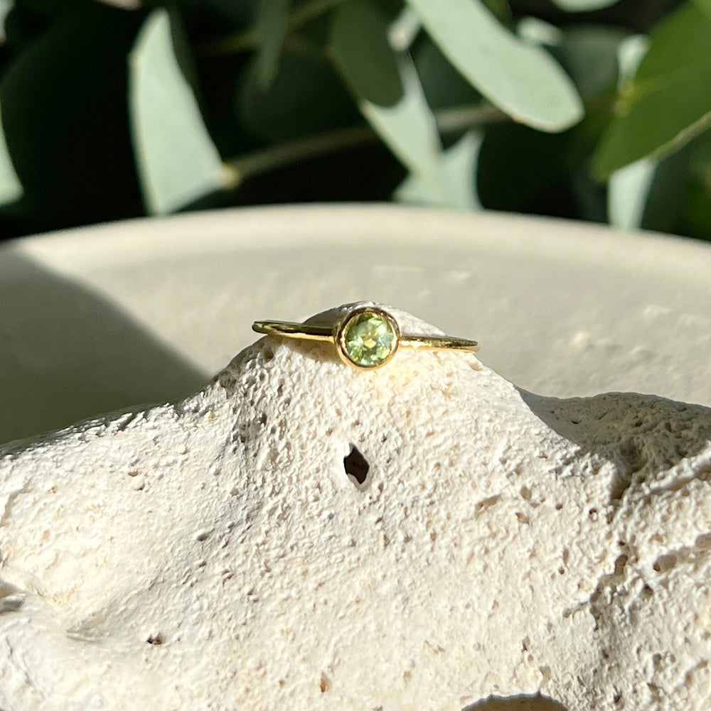 Natural Stone Ring 【Peridot 10】