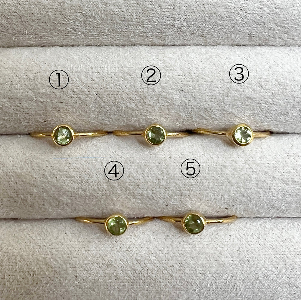 Natural Stone Ring 【Peridot 10】