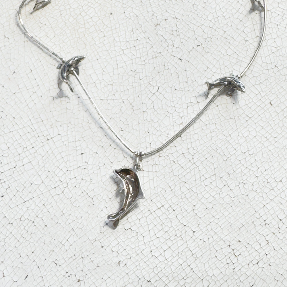 Silver Fetish Dolphin Necklace