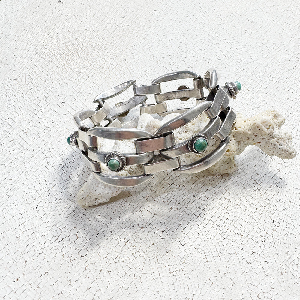 Vintage Silver Turquoise Bangle