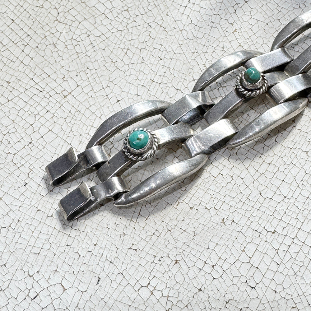 Vintage Silver Turquoise Bangle