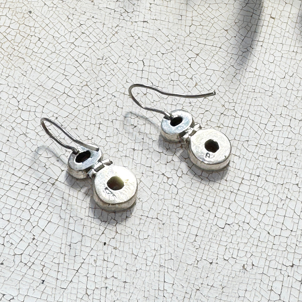 Vintage Silver Garnet Earrings