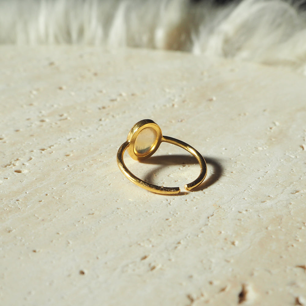 Natural Stone Ring  (Citrine)