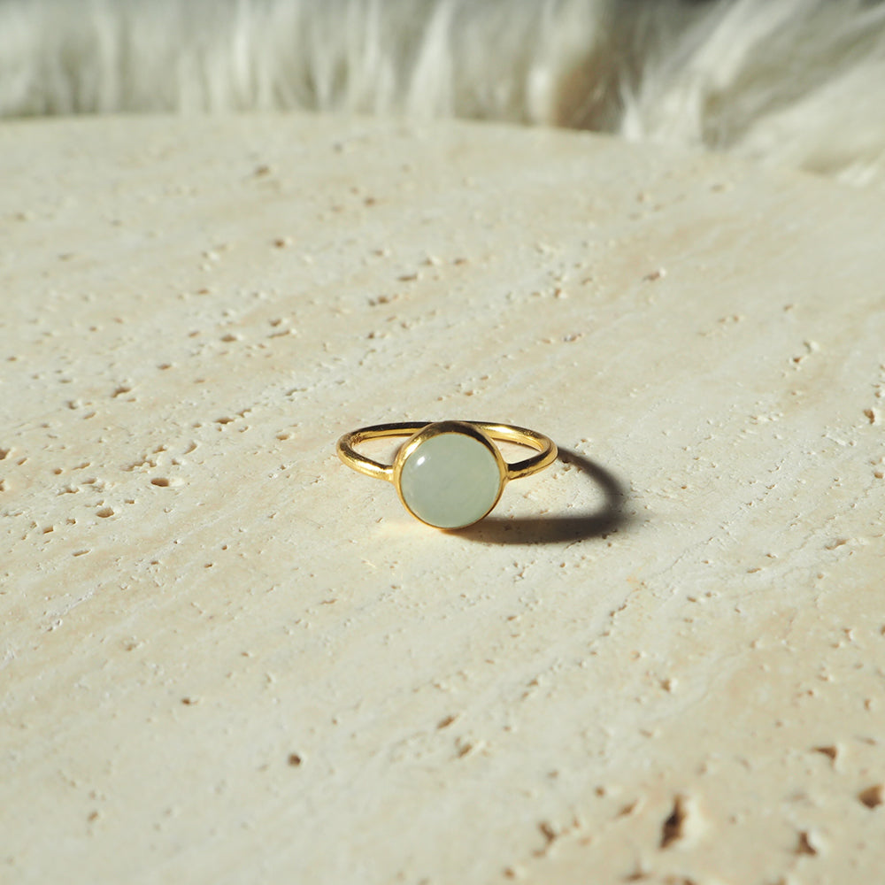 Natural Stone Ring  (BlueChalcedony 3)