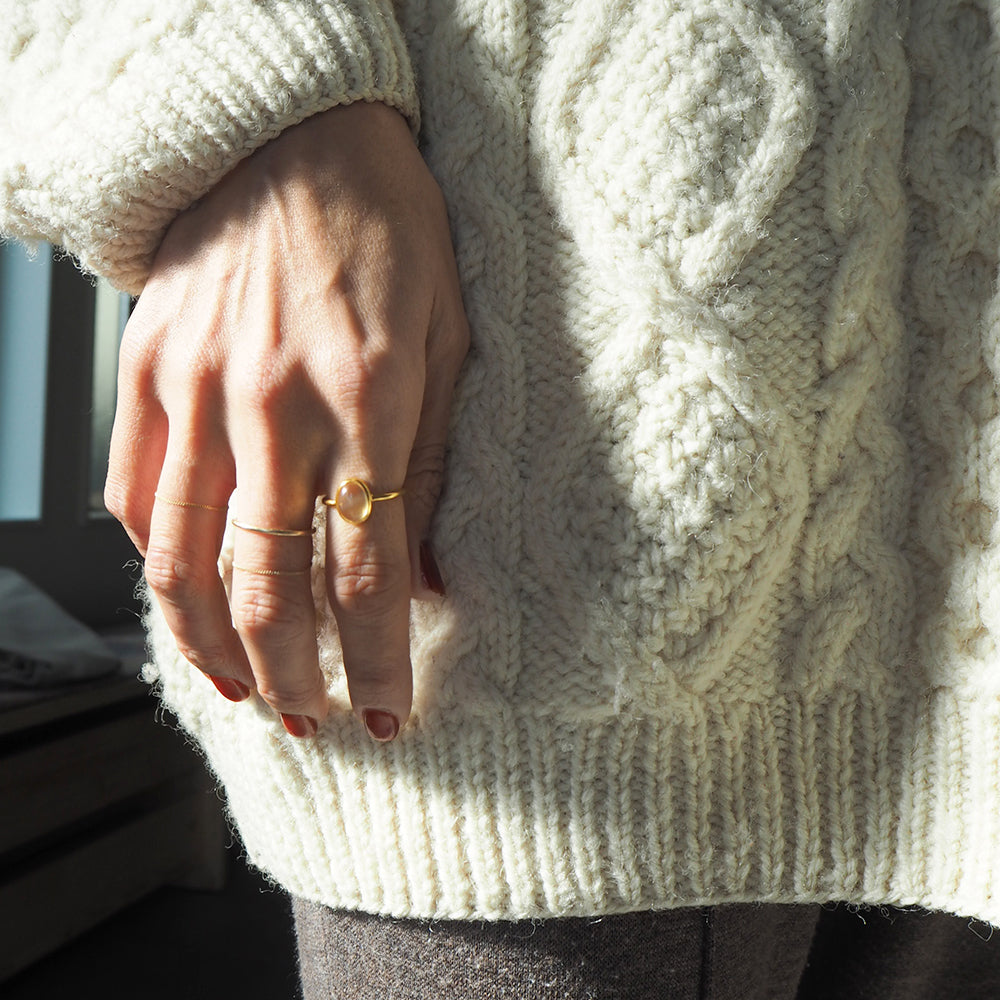 Natural Stone Ring  (Citrine)