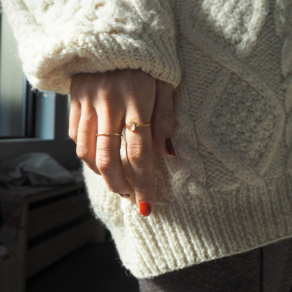 Natural Stone Ring  (Moonstone 2)