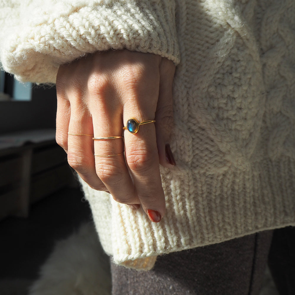 Natural Stone Ring  (Labradorite 1)　