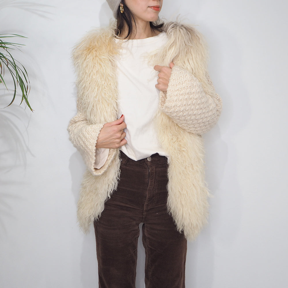 Vintage Mouton Knit Jacket