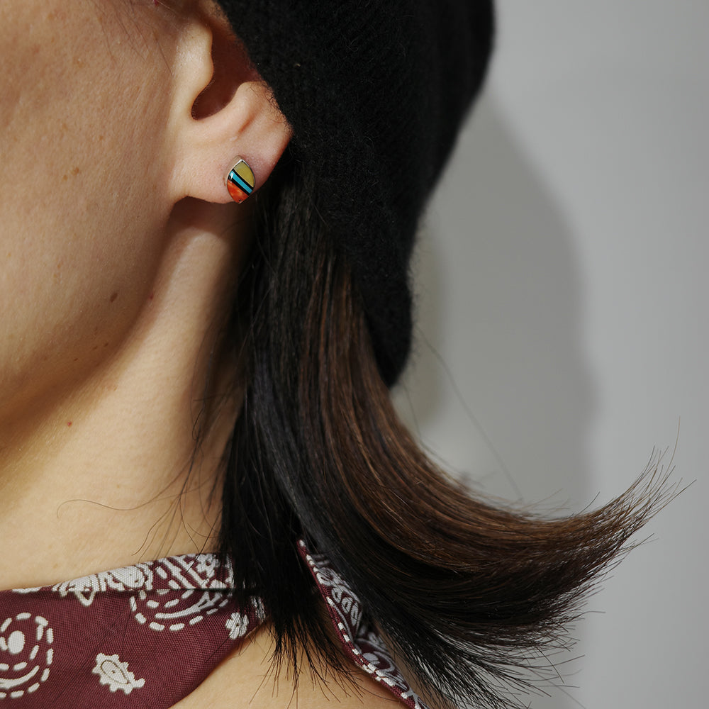 Zuni Inlay  Earring Small