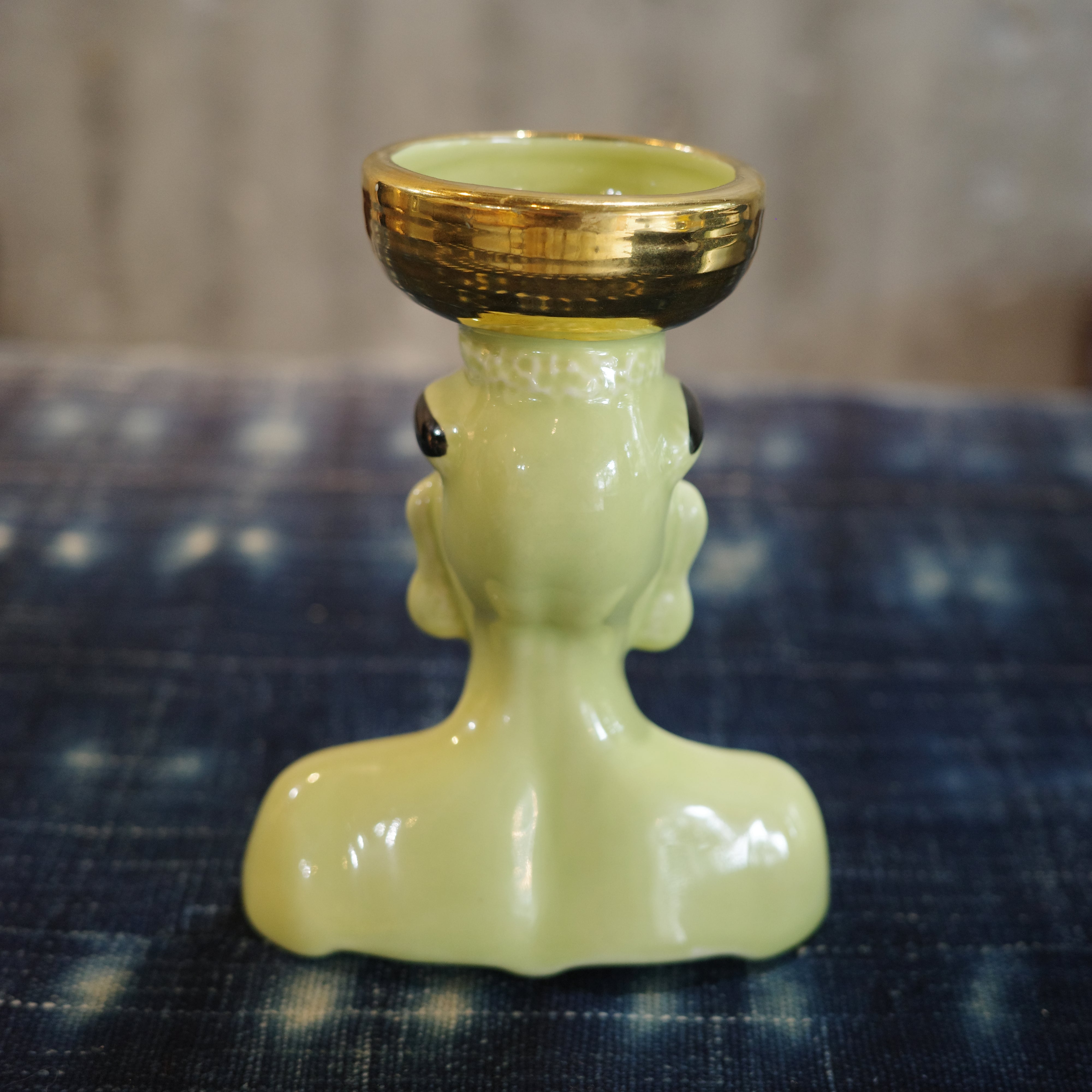 1950's Mid Century African Head Vase_Yellow  Mens