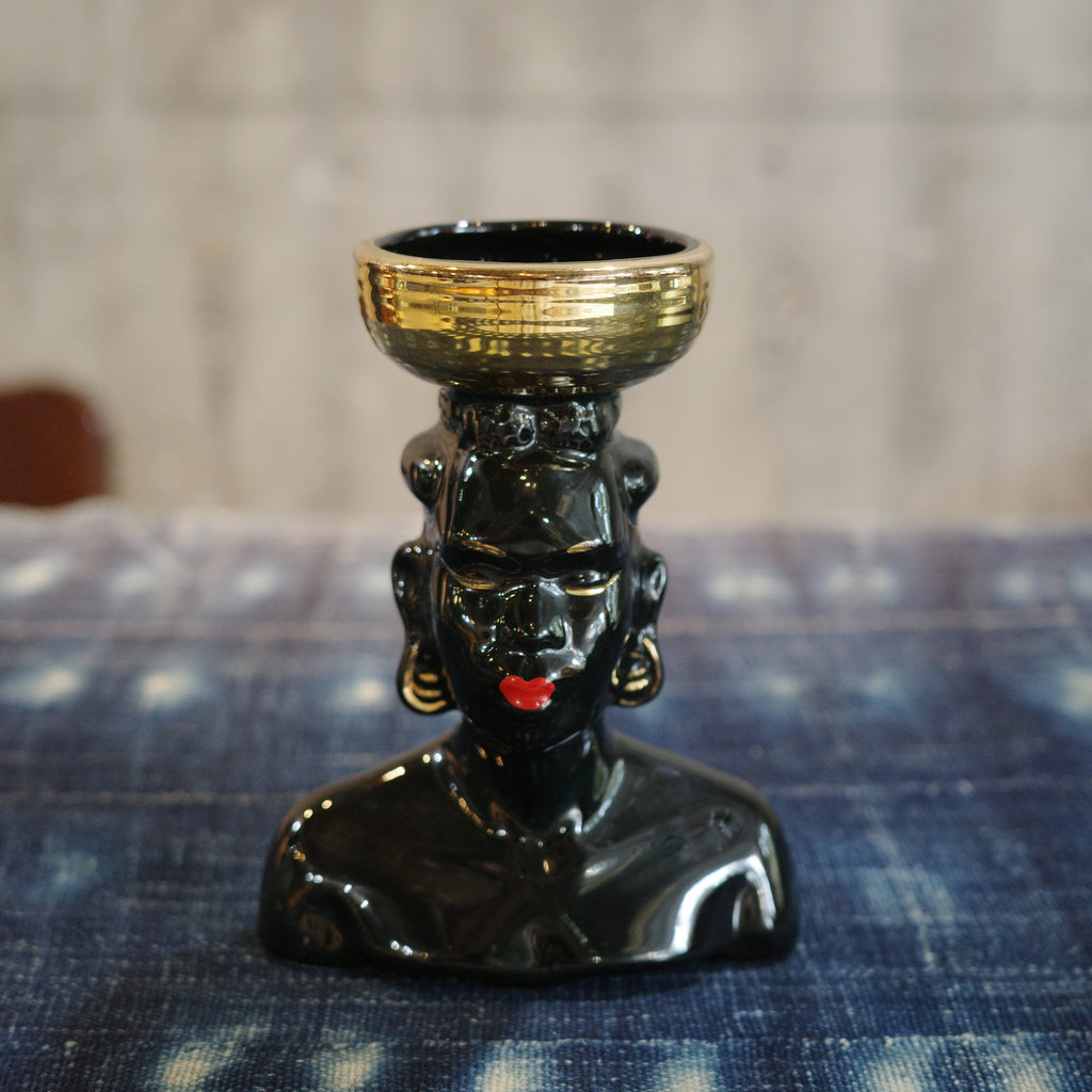 1950's Mid Century African Head Vase_Black Mens