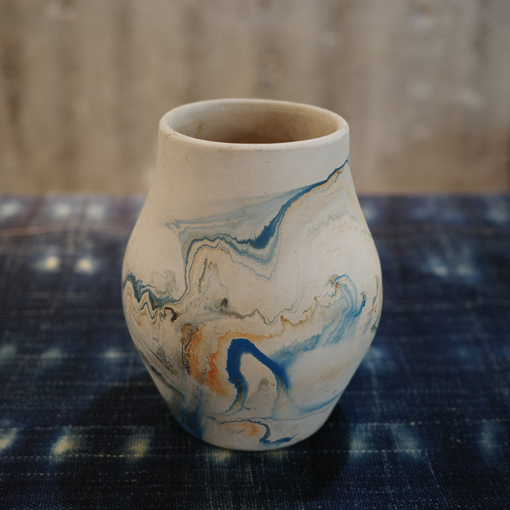 Nemadji Pottery _ Blue  L