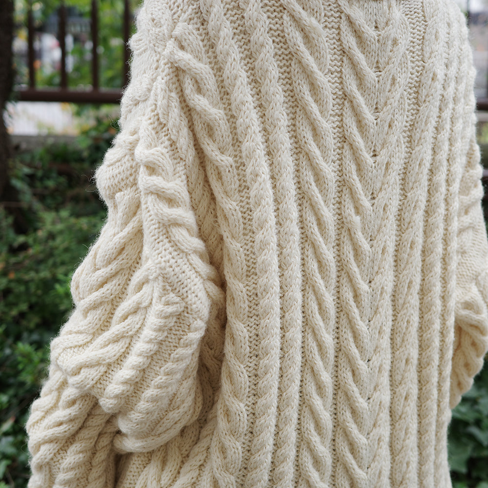 Vintage White Cable Knit