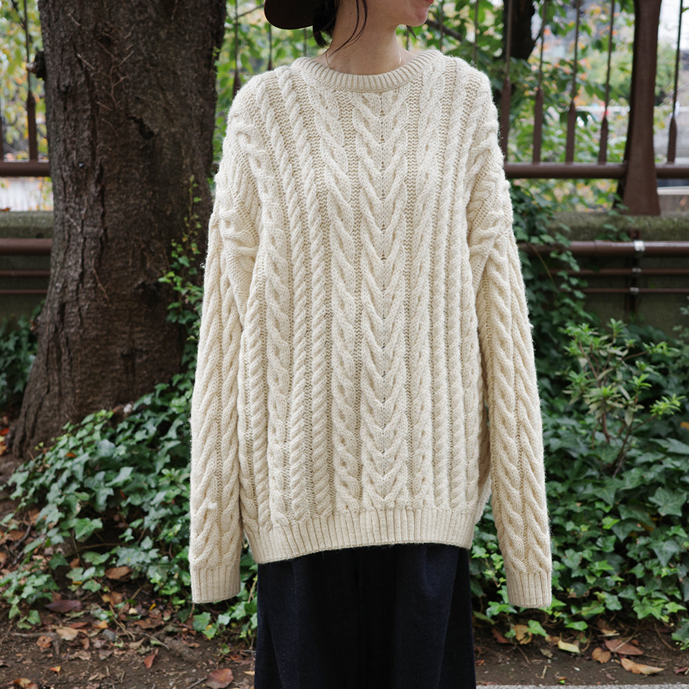 Vintage White Cable Knit