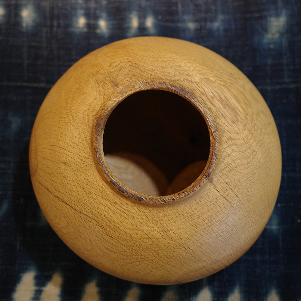 Wood  Ball  Vase