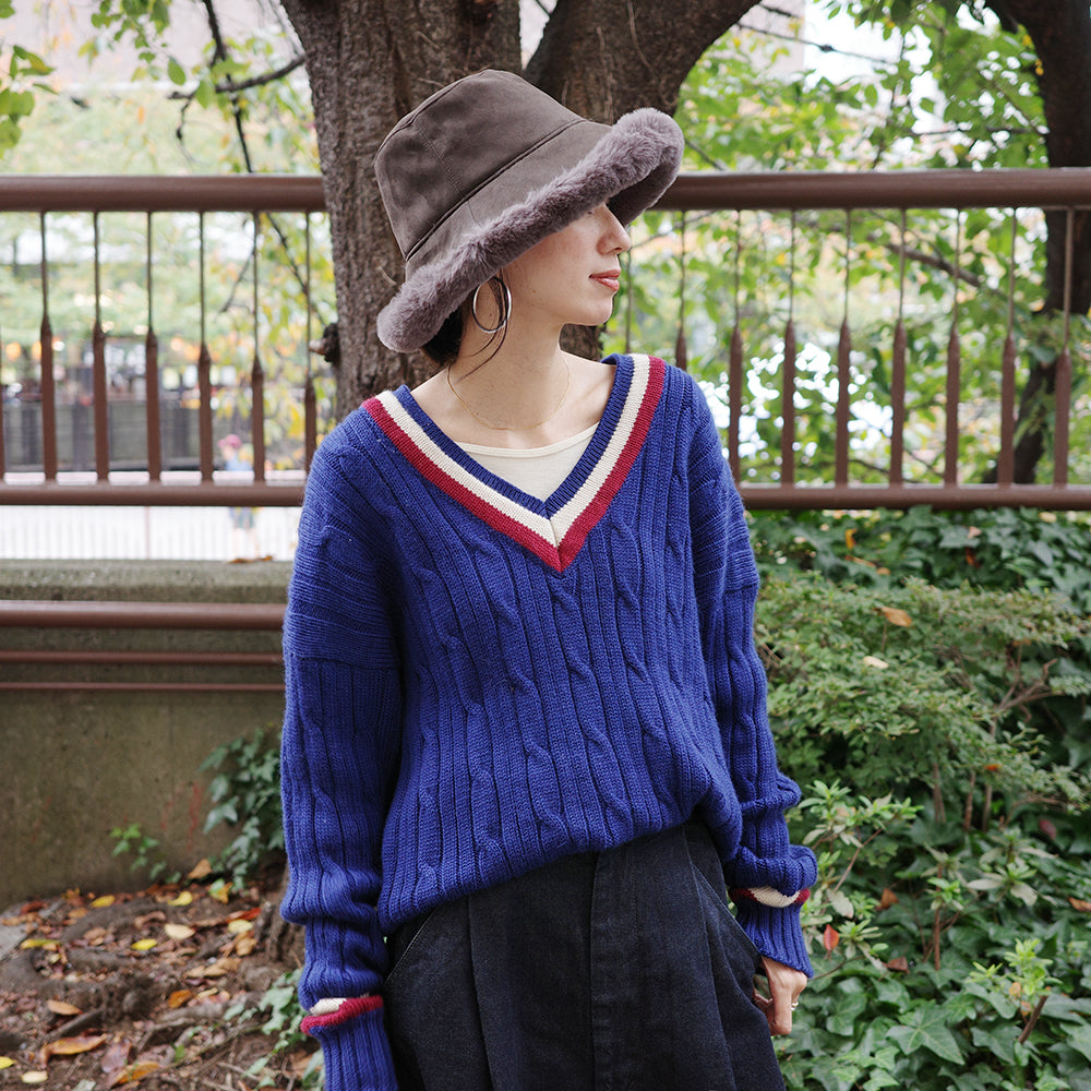 Vintage Tilden Sweater (Blue)