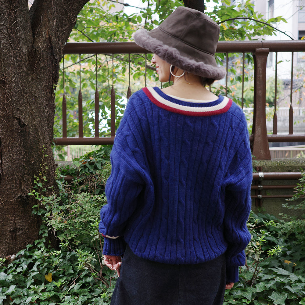 Vintage Tilden Sweater (Blue)