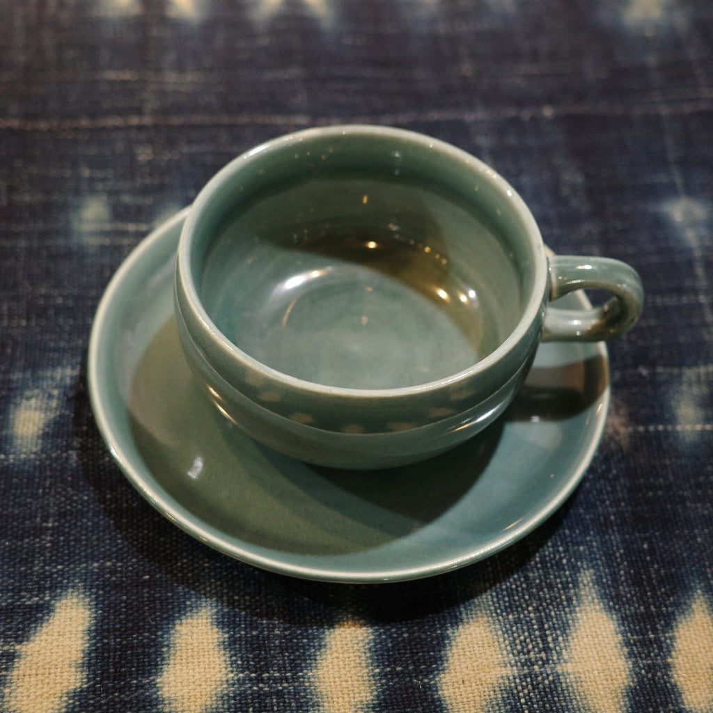 Tea cup & Saucer　Green