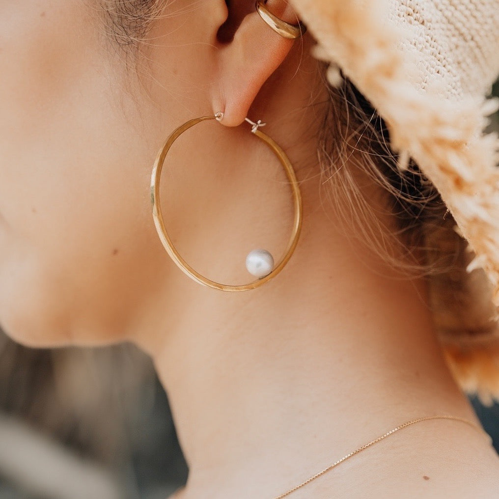 Pearl Hoop Earring