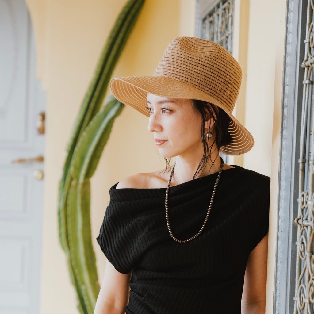 Paper Braid Sheer Fedora Hat