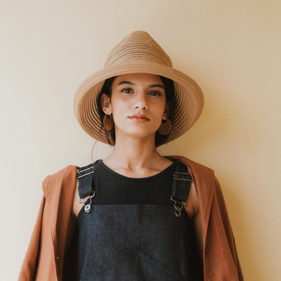 Paper Braid Sheer Down Brim Hat