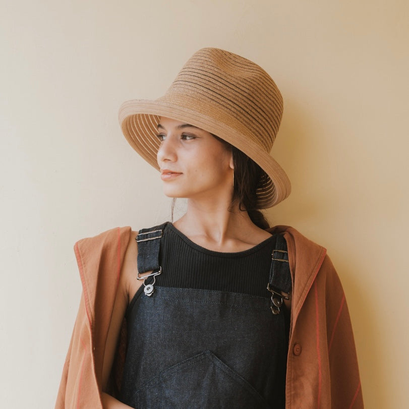 Paper Braid Sheer Down Brim Hat