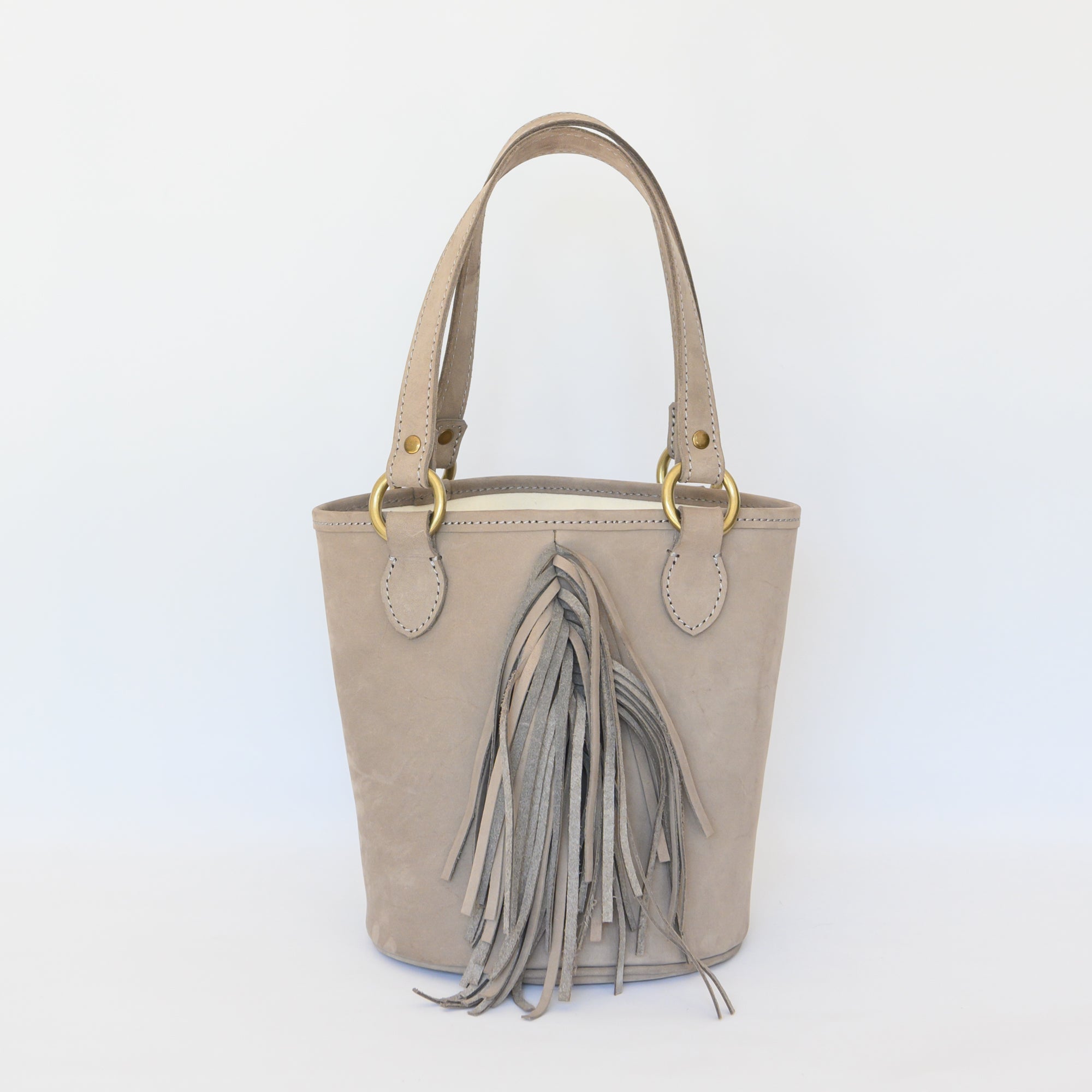 Fringe Leather Tote Bag