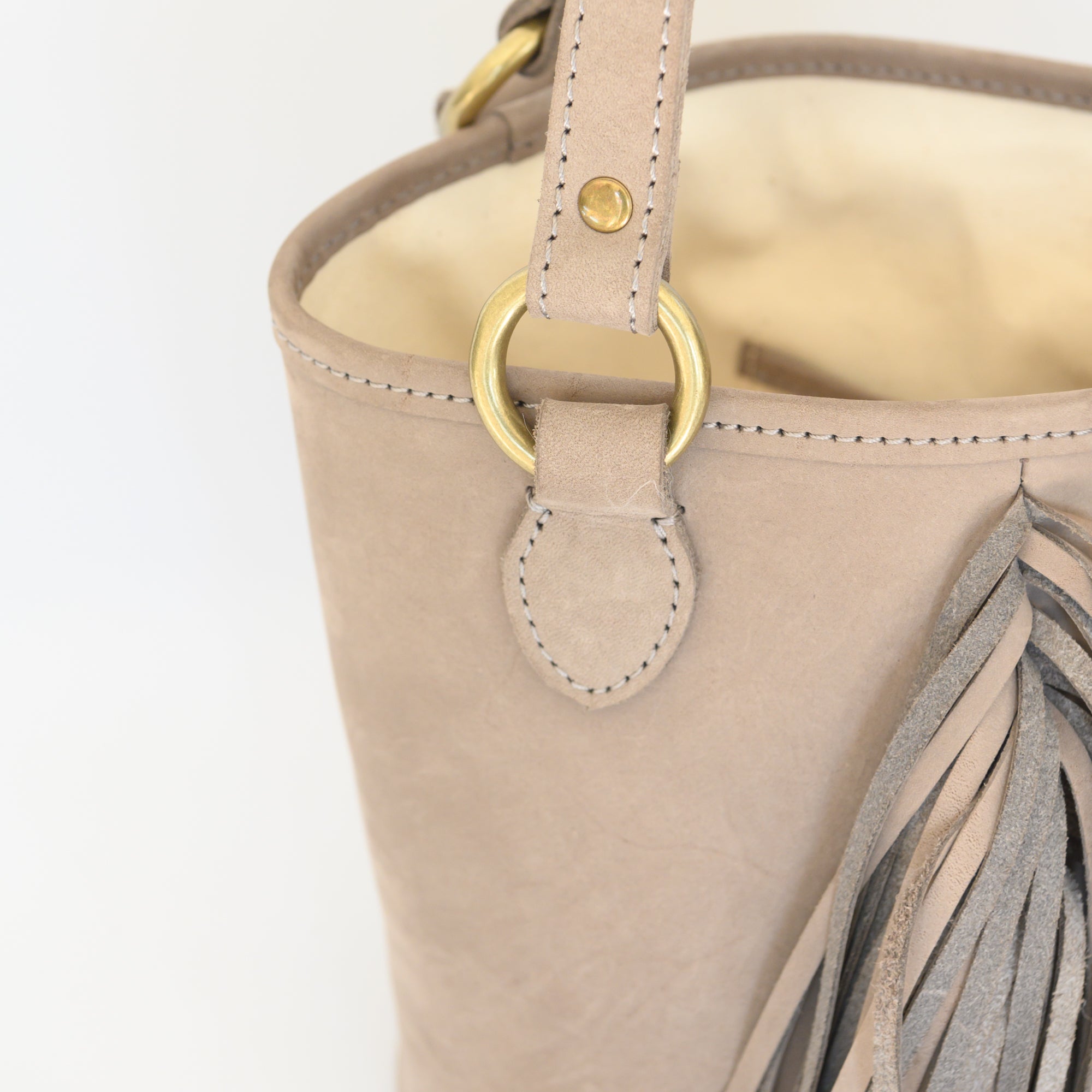 Fringe Leather Tote Bag