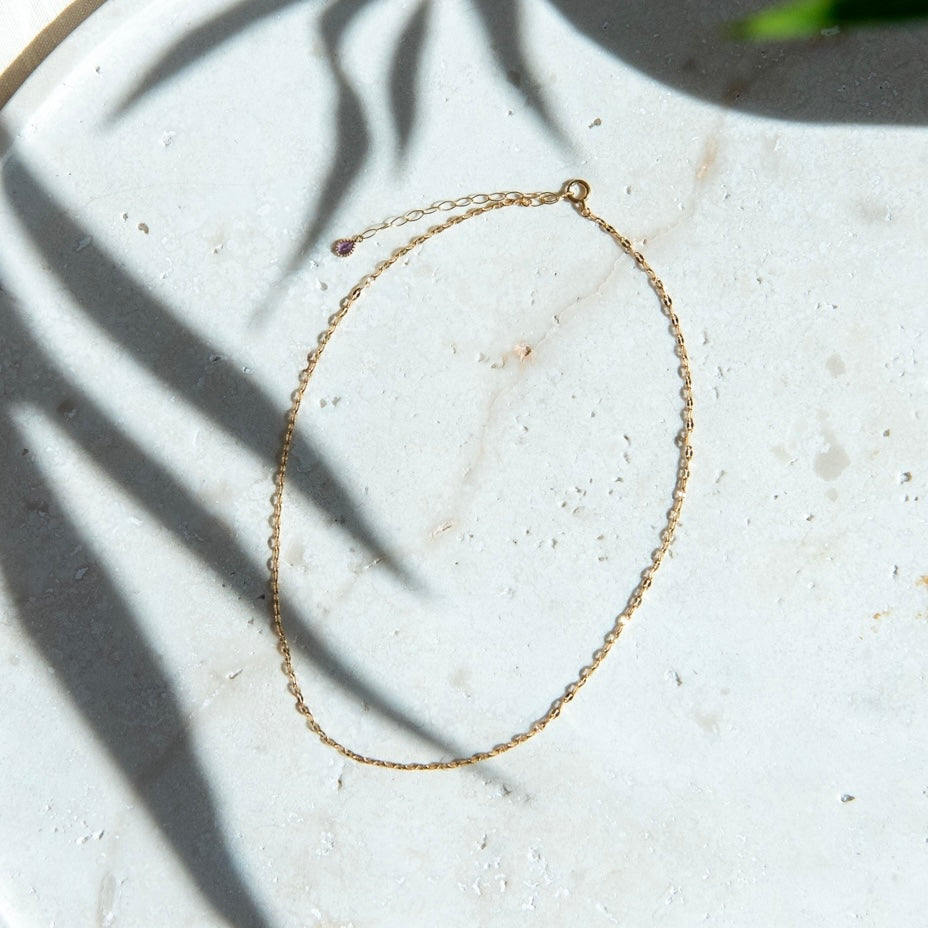 [Order] K18 Single Petal Choker