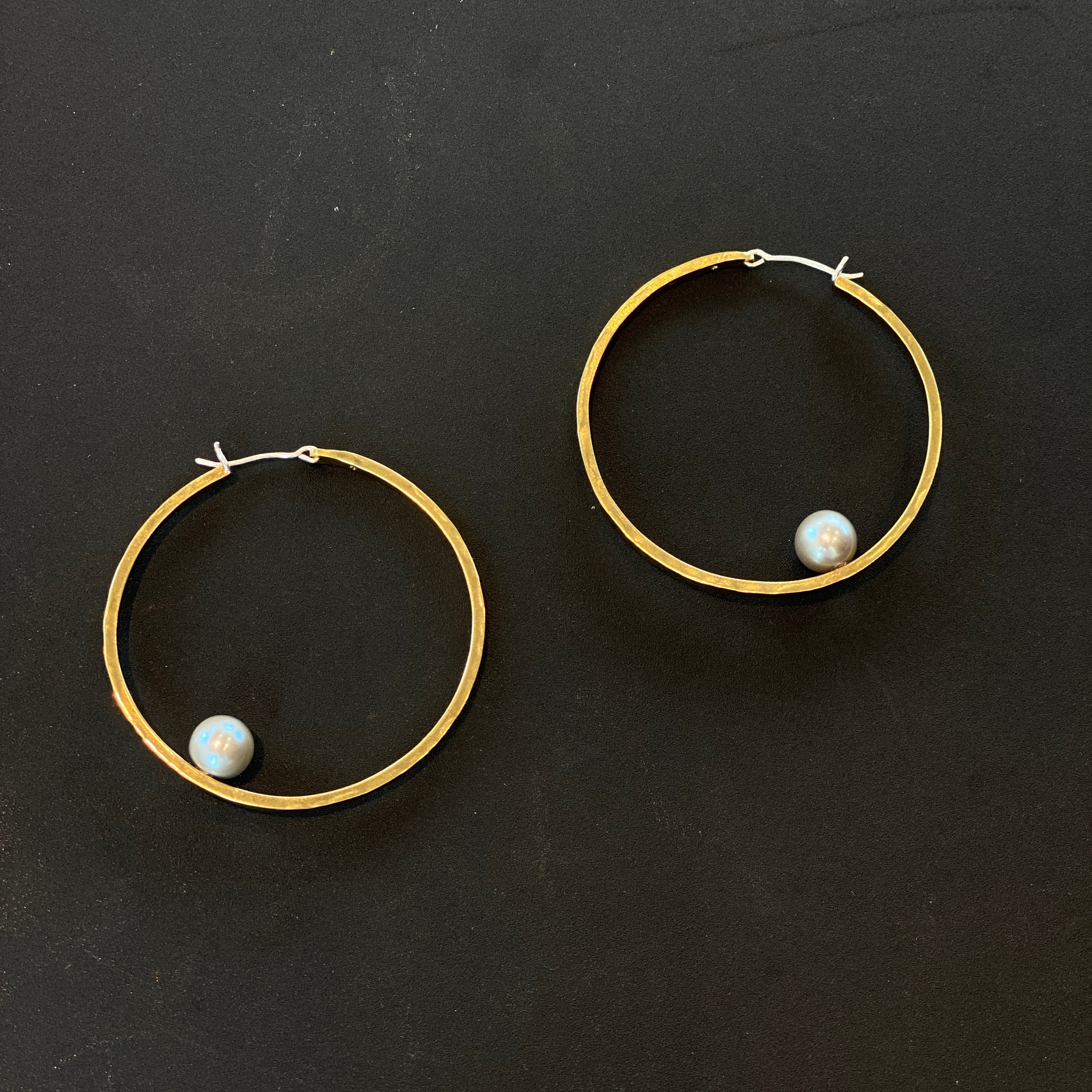 Pearl Hoop Earring